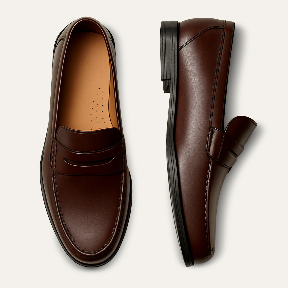 The Penrose Slip on Leather Loafers for Men