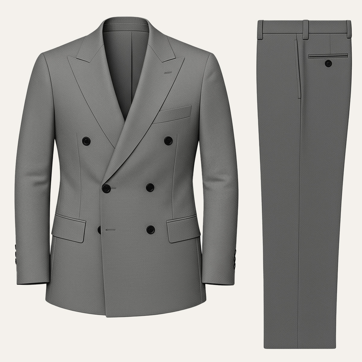 The Ventimiglia Men’s Double Breasted Suit – Slim Fit 2 Piece Blazer &amp; Trousers