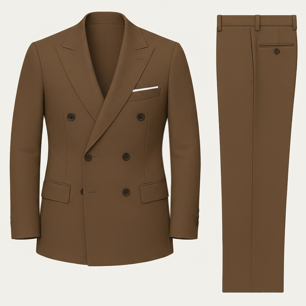 The Ventimiglia Men’s Double Breasted Suit – Slim Fit 2 Piece Blazer & Trousers