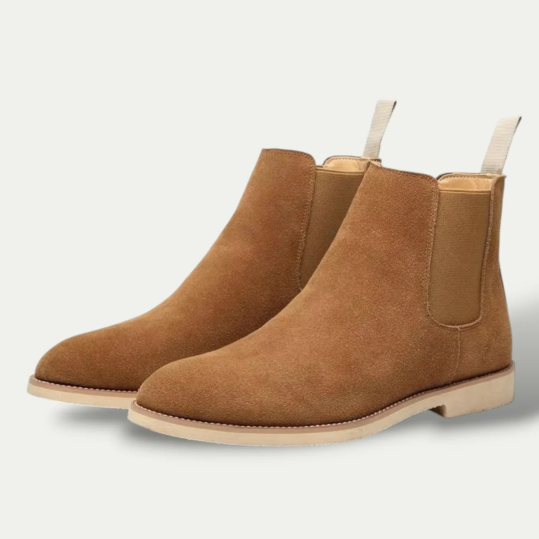 The Vienna Men's Suede Chelsea Boots - Genuine Leather Ankle Boots