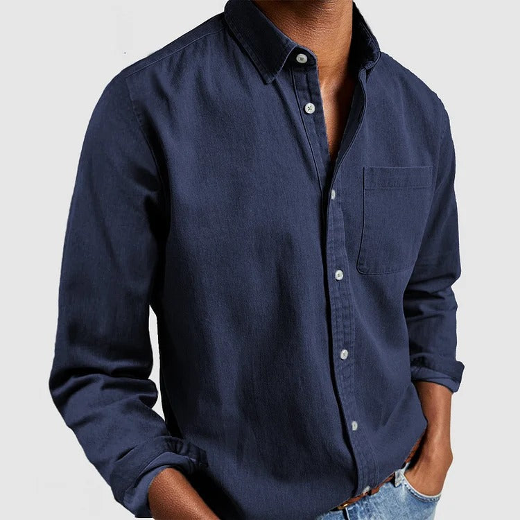 The Boston Casual Denim Shirt for Men