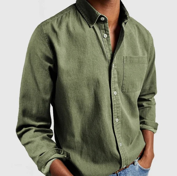 The Boston Casual Denim Shirt for Men
