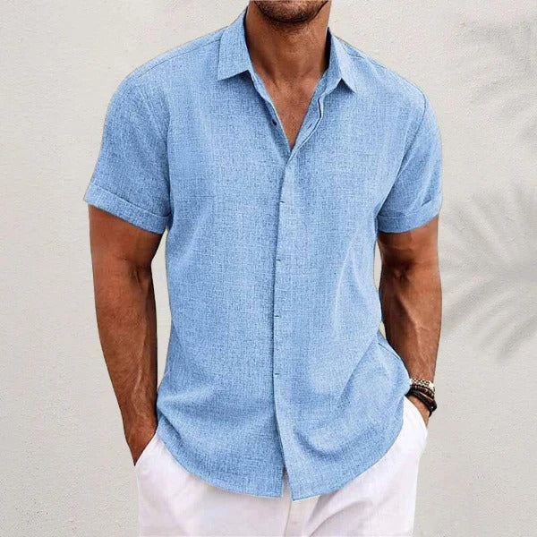 The Monaco Short Sleeve Linen Shirt for Men