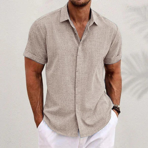 The Monaco Short Sleeve Linen Shirt for Men