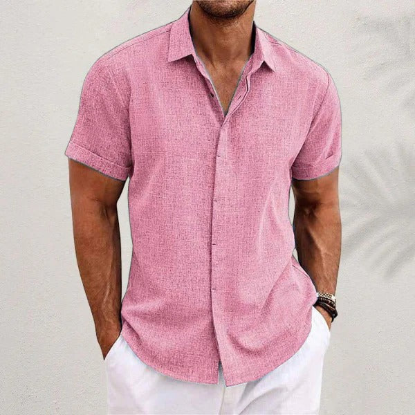 The Monaco Short Sleeve Linen Shirt for Men