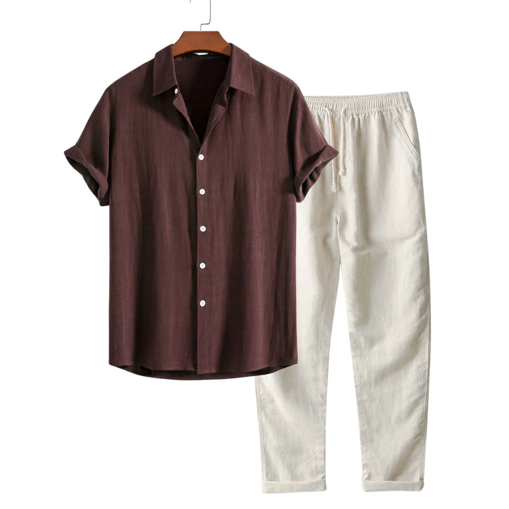 The Amalfi Linen Set – Summer Shirt & Trousers for Men