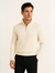 The Old Money Half-Zip Sweater for Men – Navy Blue