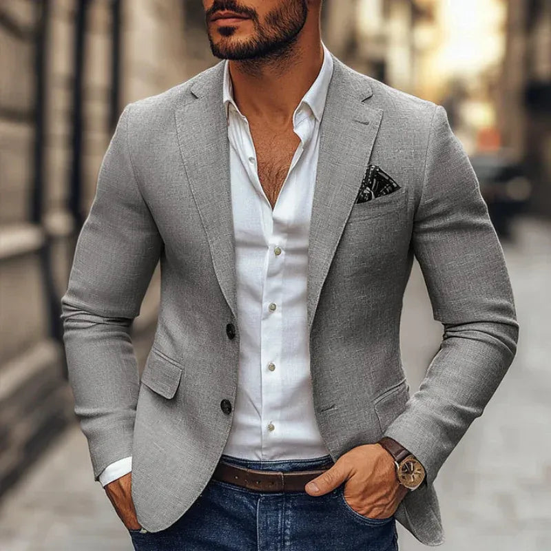 The Windsor Linen-Cotton Blazer — Wedding Guest Men - Formal Occasions