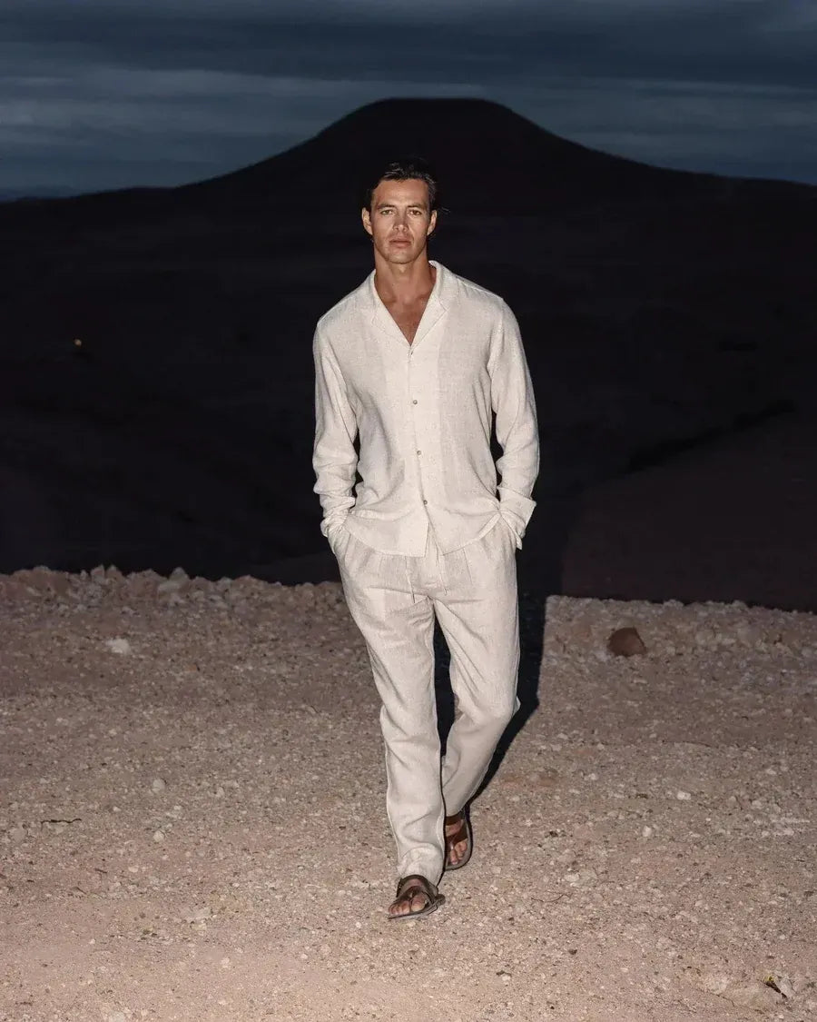 The Lisbon Linen Set – Summer Shirt & Trousers for Men