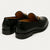 The Caernarfon Men's Black Leather Horsebit Foral Loafers