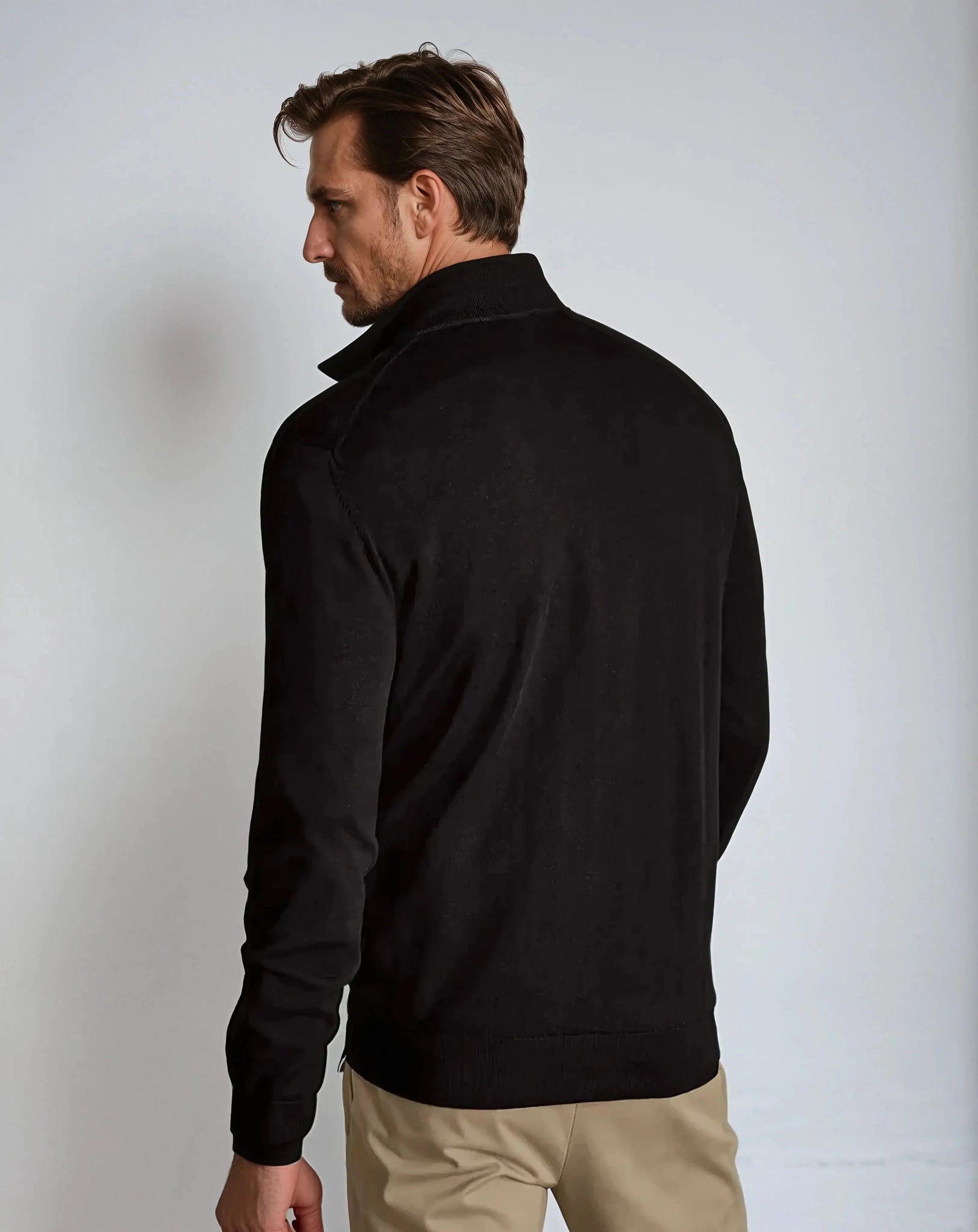 The Oxford Quarter Zip Old Money Jumper for Men