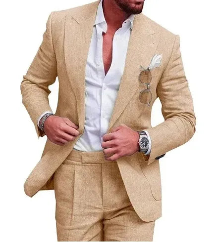 The Carroway Elegant Linen Suit