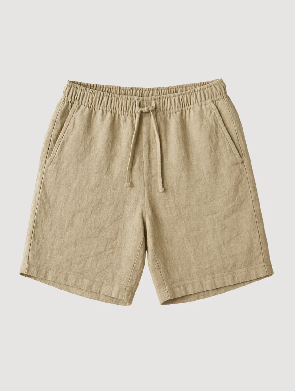 The Lisbon Linen Old Money Beige Shorts for Men