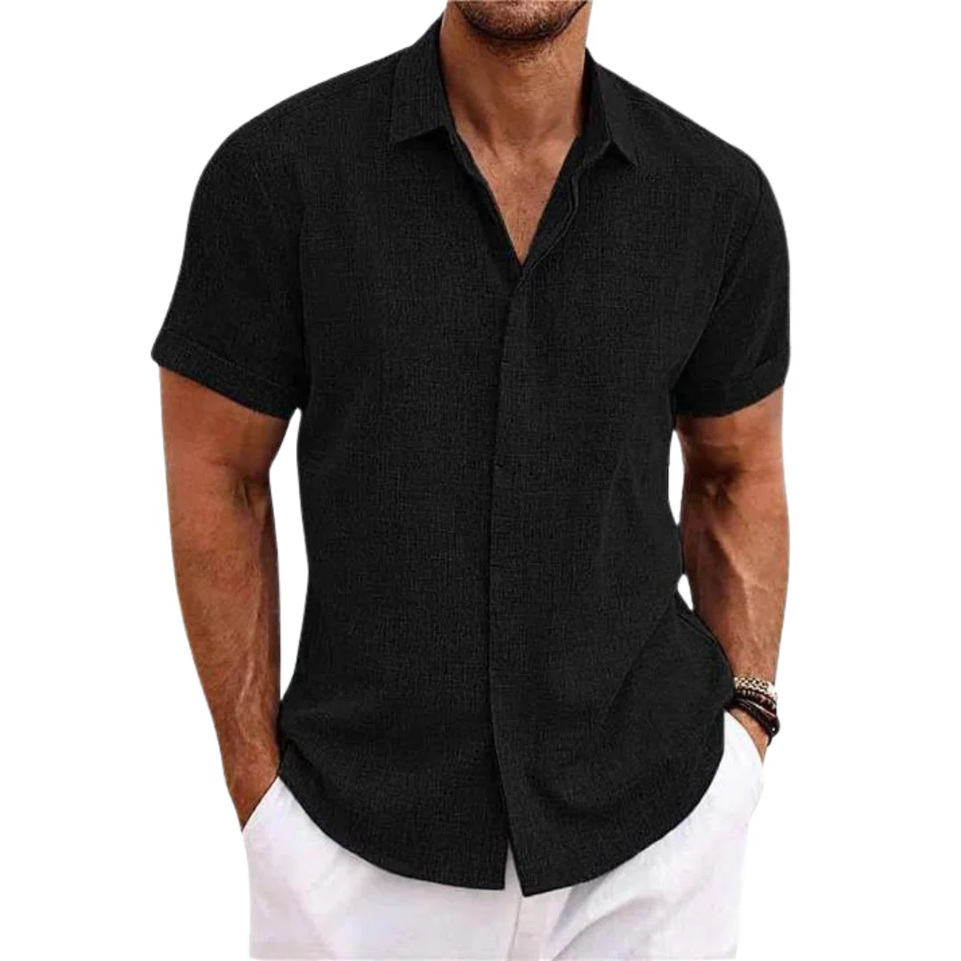 The Lisbon Linen Short Sleeve Shirt for Men