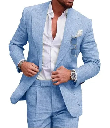 The Carroway Elegant Linen Suit