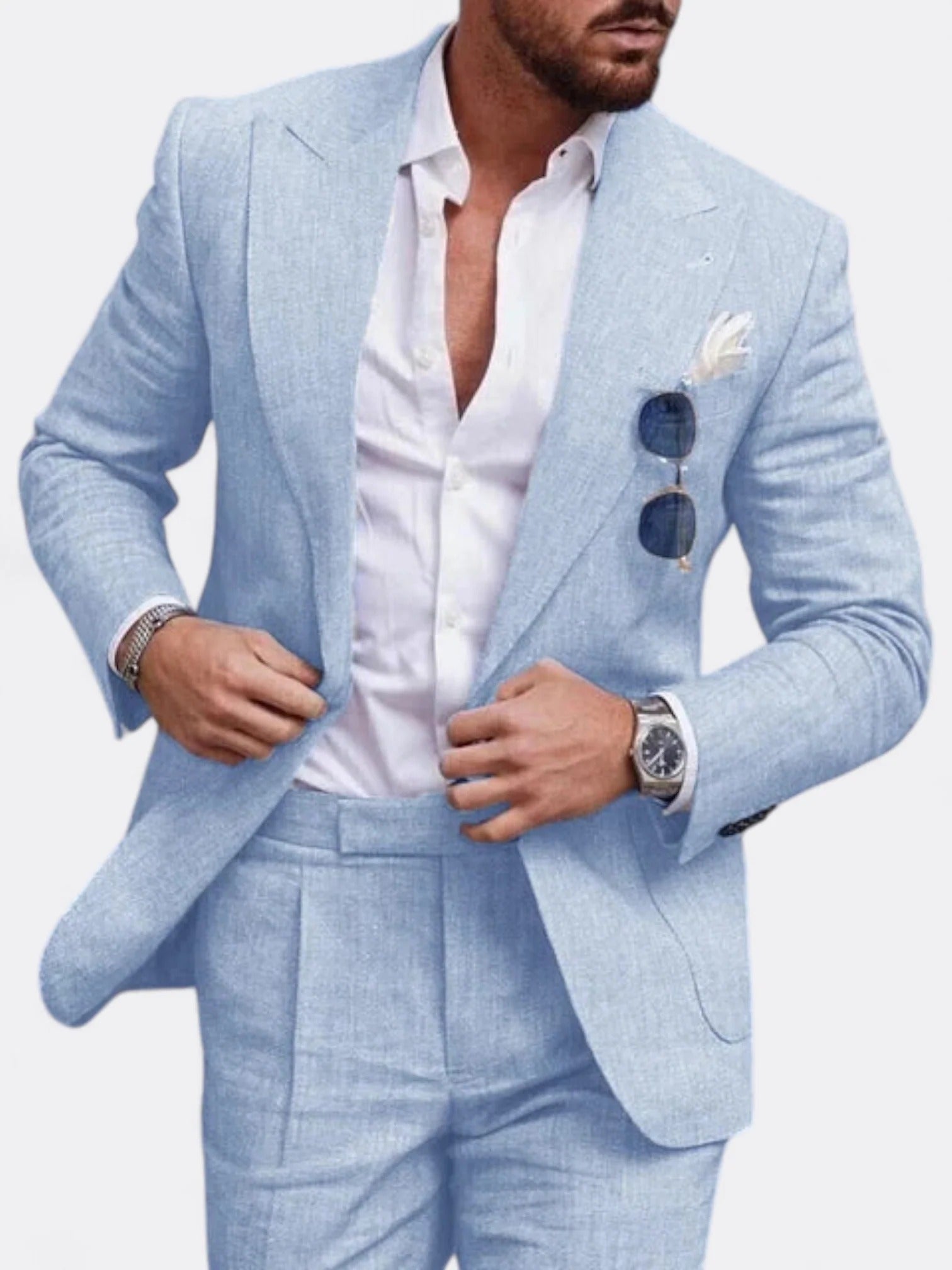 The Amalfi Linen Wedding Guest Men Suit