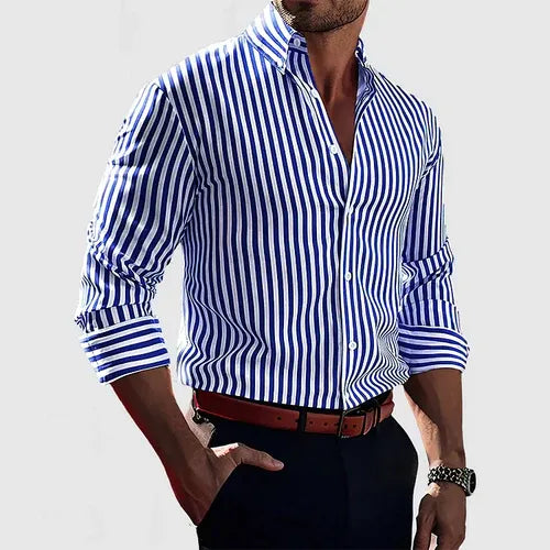 The London Striped Cotton Shirt for Men