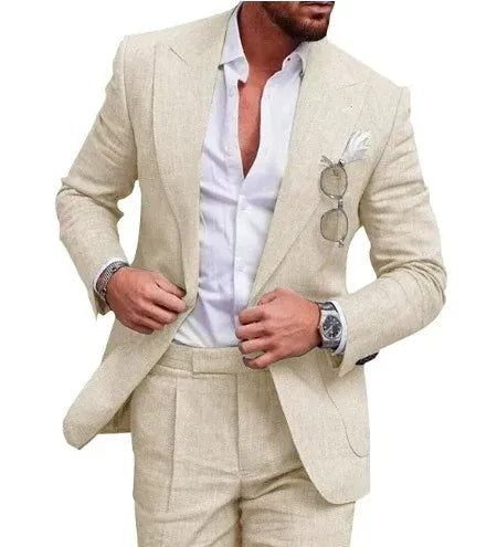 The Carroway Elegant Linen Suit