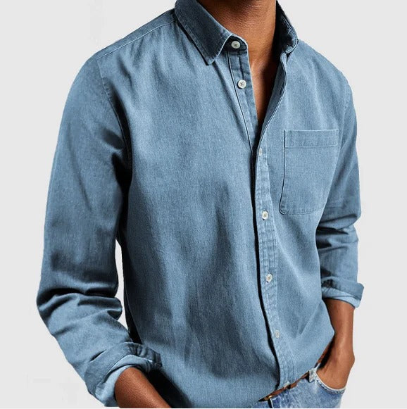 The Boston Casual Denim Shirt for Men