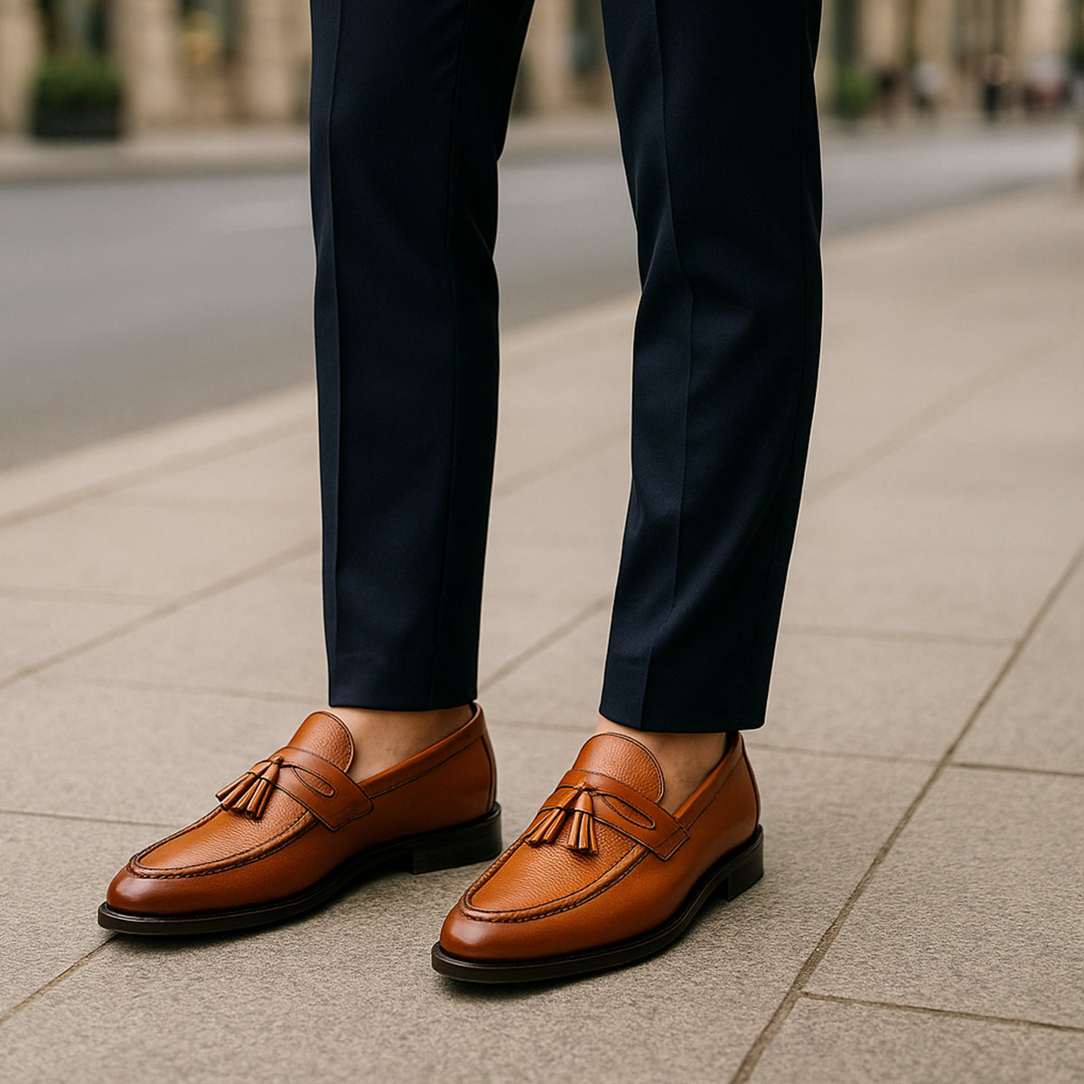 The Carmarthen Men's Formal Leather Tassel Loafers