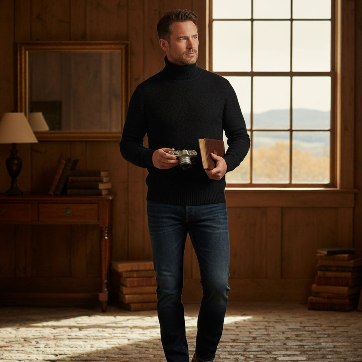 The Highclere Merino Turtleneck for Men