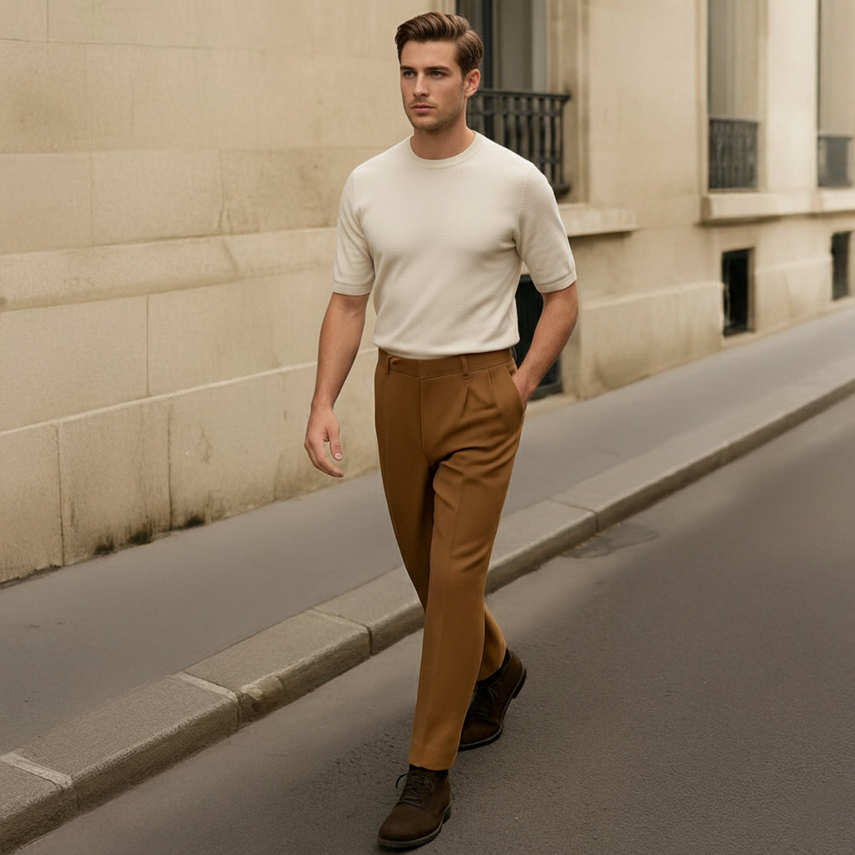 The Savile Pleated Trousers for Men