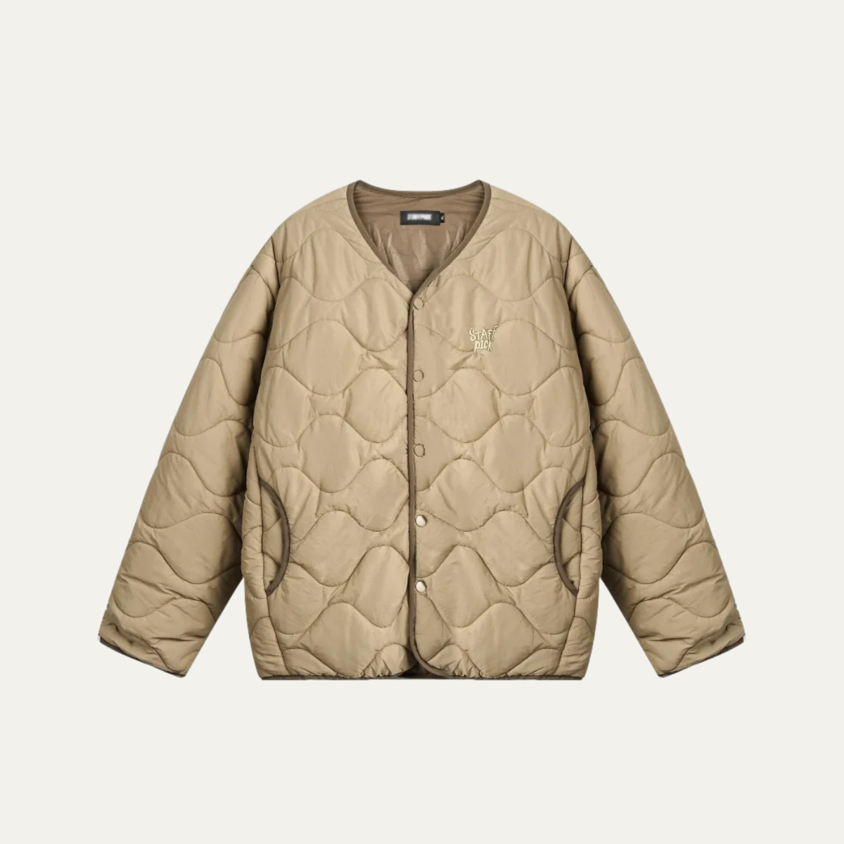 The Brunico Men's Embroidered Quilted Padded Jacket