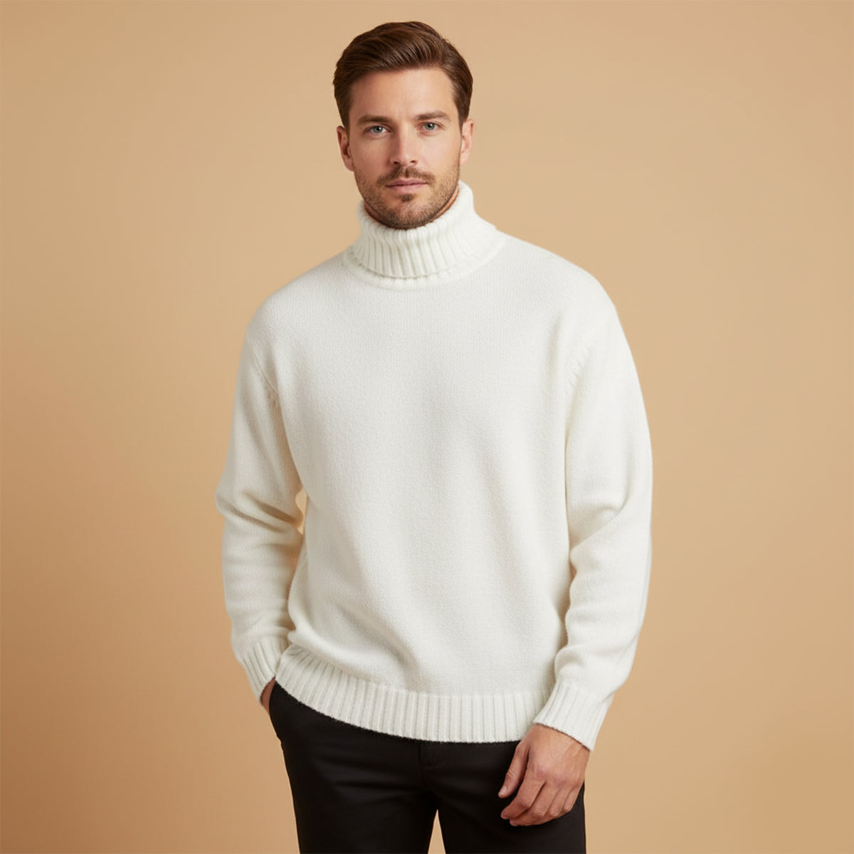 The Aosta Men’s Soft Knit Warm Turtleneck Jumper