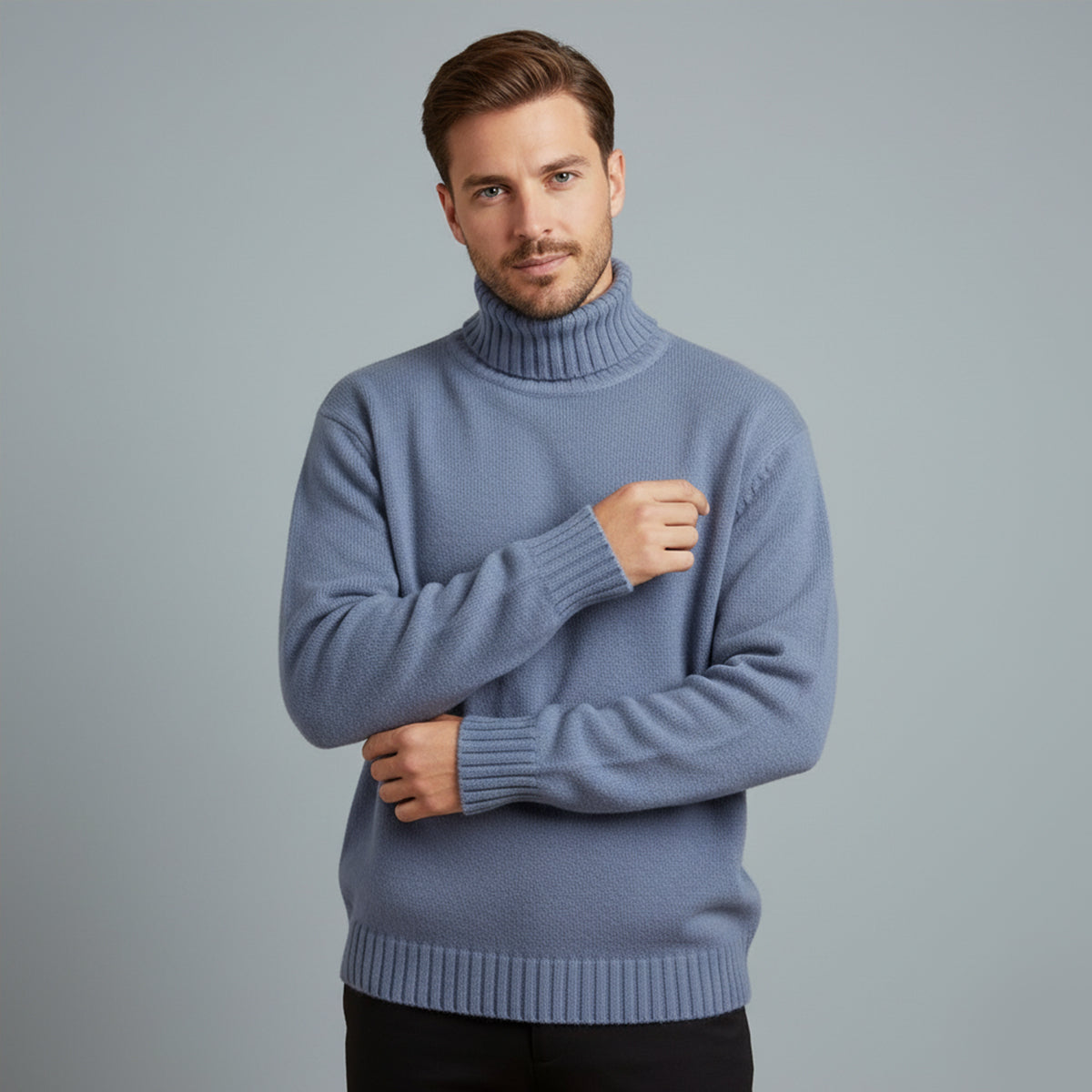 The Aosta Men’s Soft Knit Warm Turtleneck Jumper