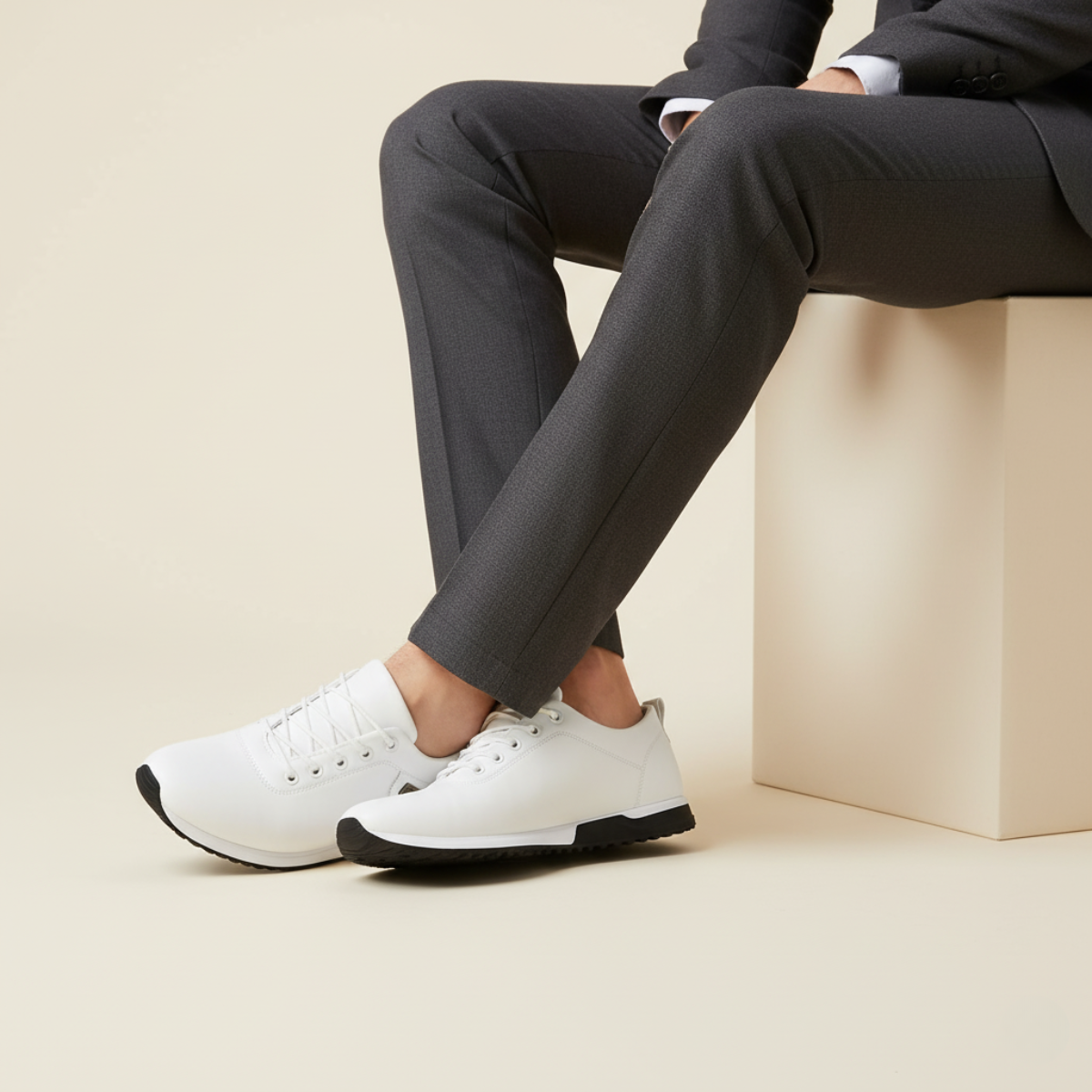 The Bond Street Men’s Orthopedic Shoes Leather Sneakers